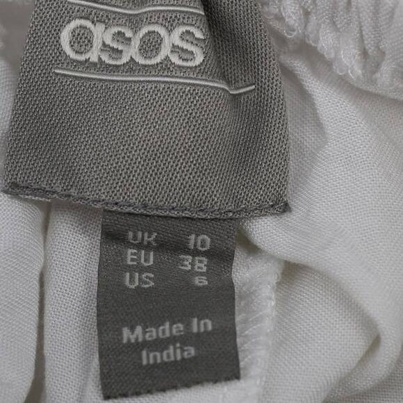 Asos open tie back tank top mini dress womens 6 angelcore romantic coastal - Picture 2 of 6